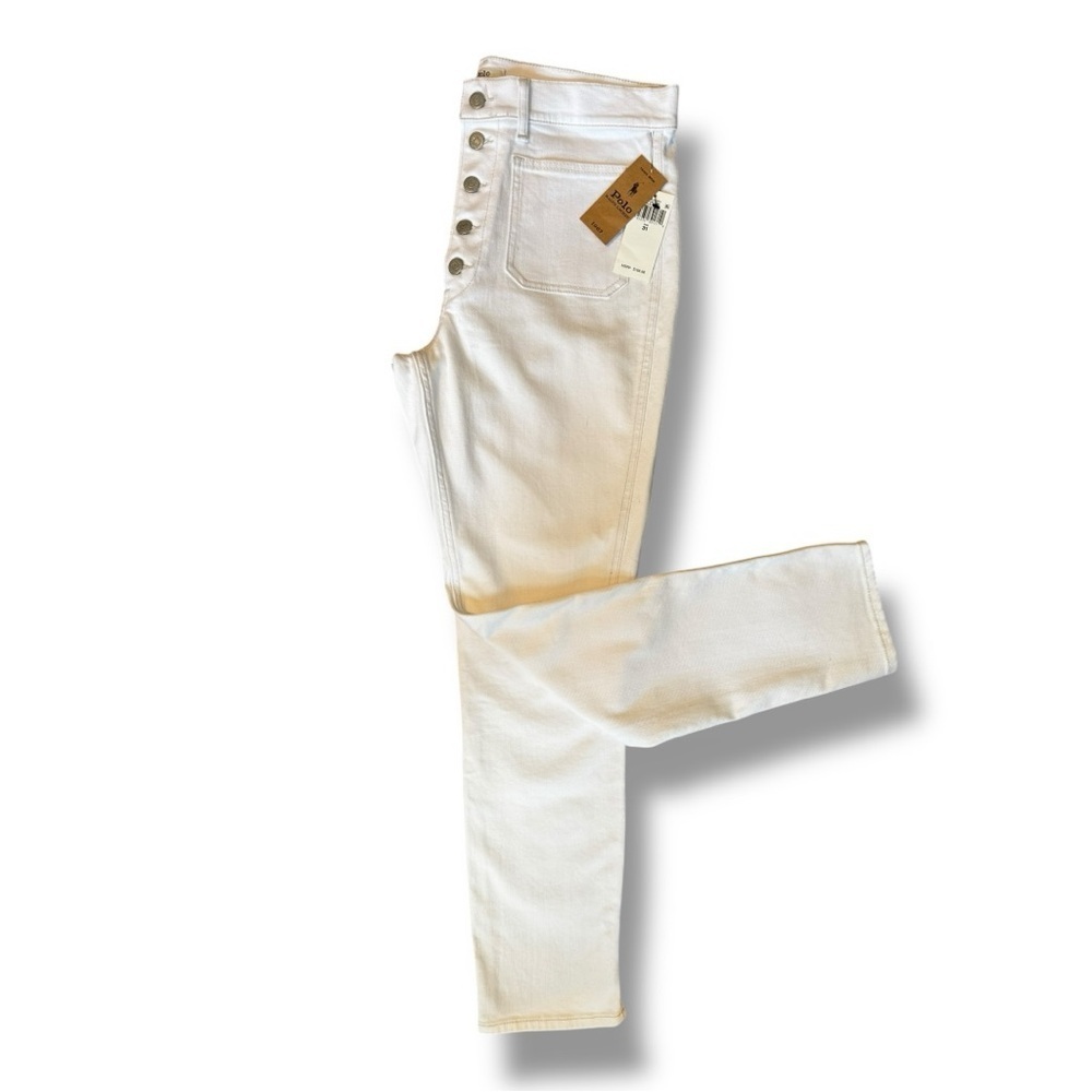 Polo Ralph Lauren Tompkins High Rise Skinny Ankle Jeans White Size 31 NWT - Picture 6 of 8